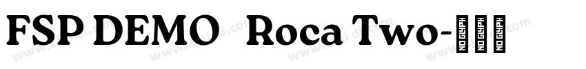 FSP DEMO   Roca Two字体转换